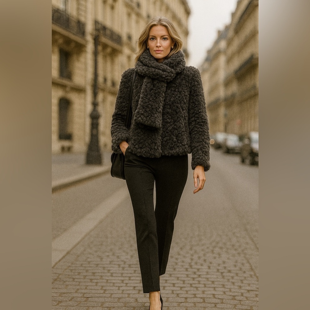 Fendi Beaver Fur Biker Jacket – Pure Luxury & Elegance, Size IT 42 (US 6-8)